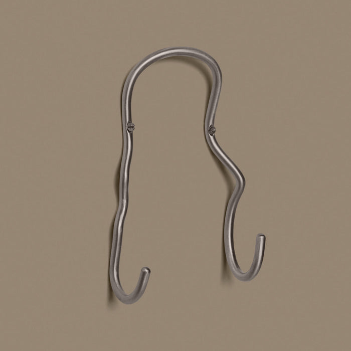 Curvature Double Hook - Brass