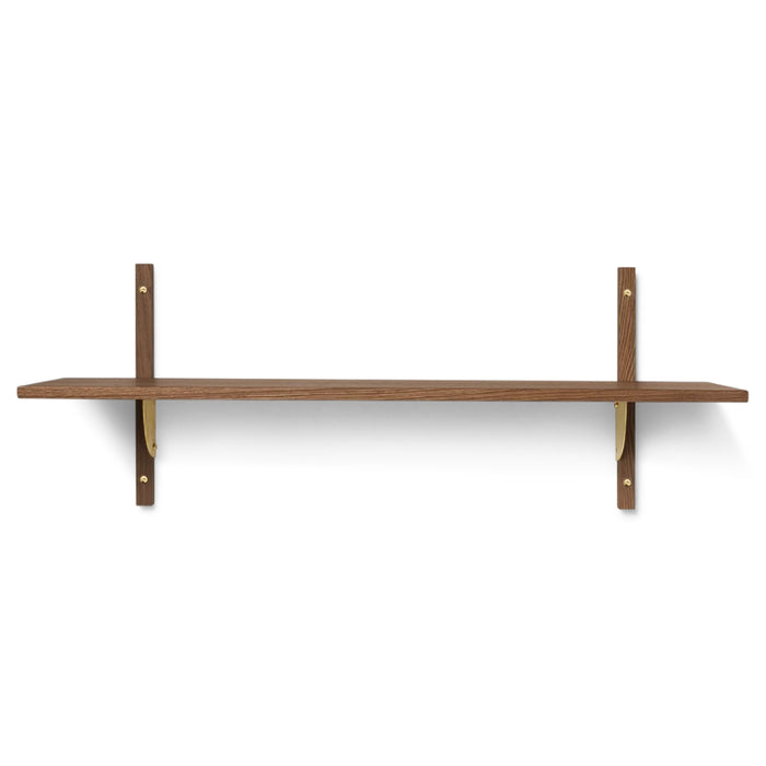 Wide / Smoked Oak | Brass Bracket