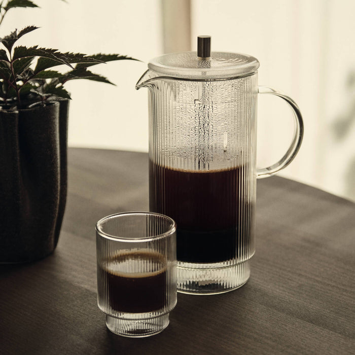 Ferm Living Ripple Thermal French Press - Clear - Batten Home