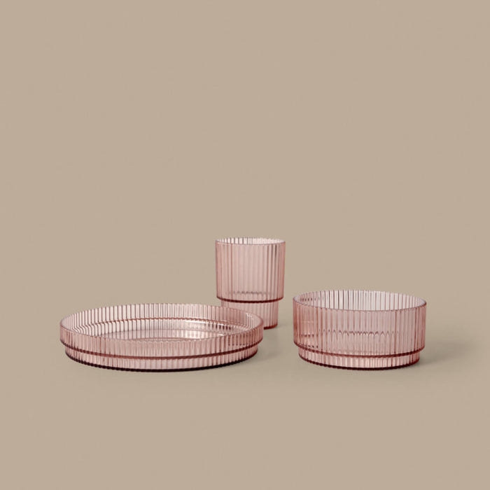 Ferm Living Ripple Kids Dinner Set - Blush - Batten Home