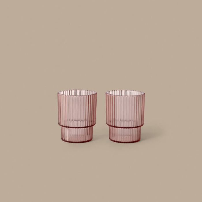 Ferm Living Ripple Kids Cups - Set of 2 - Blush - Batten Home