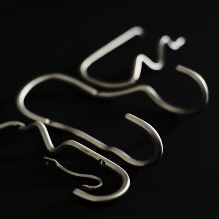 Curvature Double Hook - Brass