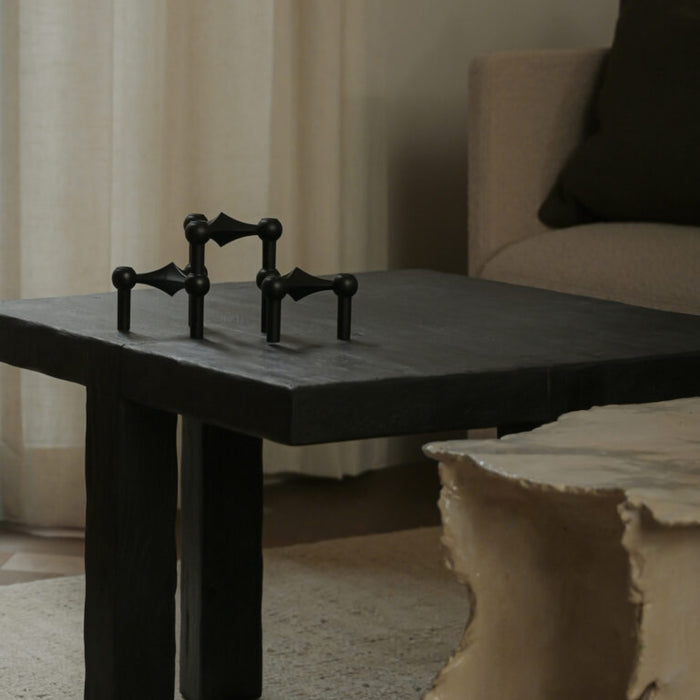 STOFF Nagel Candle Holder, Black, Set of 3 - Batten Home