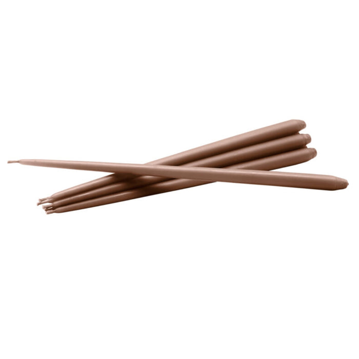 STOFF Nagel Taper Candle by Ester & Erik, Soft Brown, Set of 6 - Batten Home