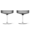 Ripple Champagne Glasses in Smoked Grey - Batten Home