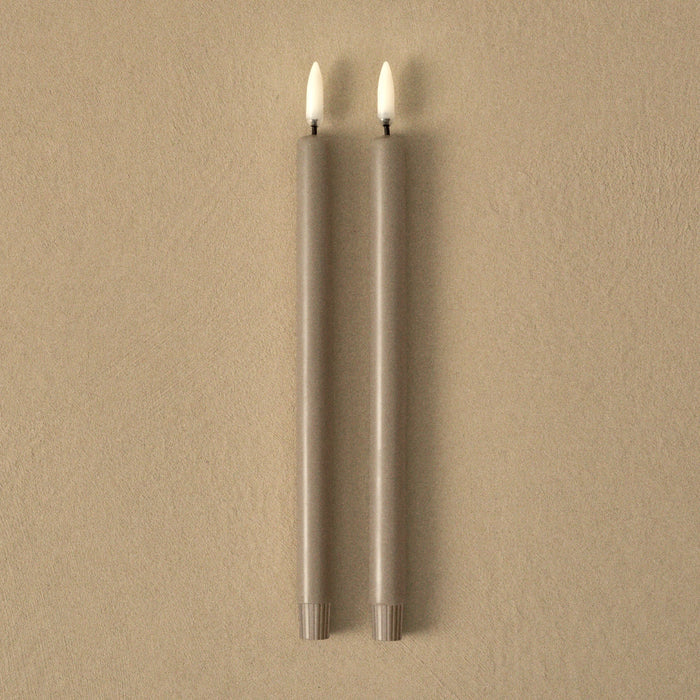 STOFF LED Taper Candle by Uyuni Lighting, Sand, Set of 2 - Batten Home