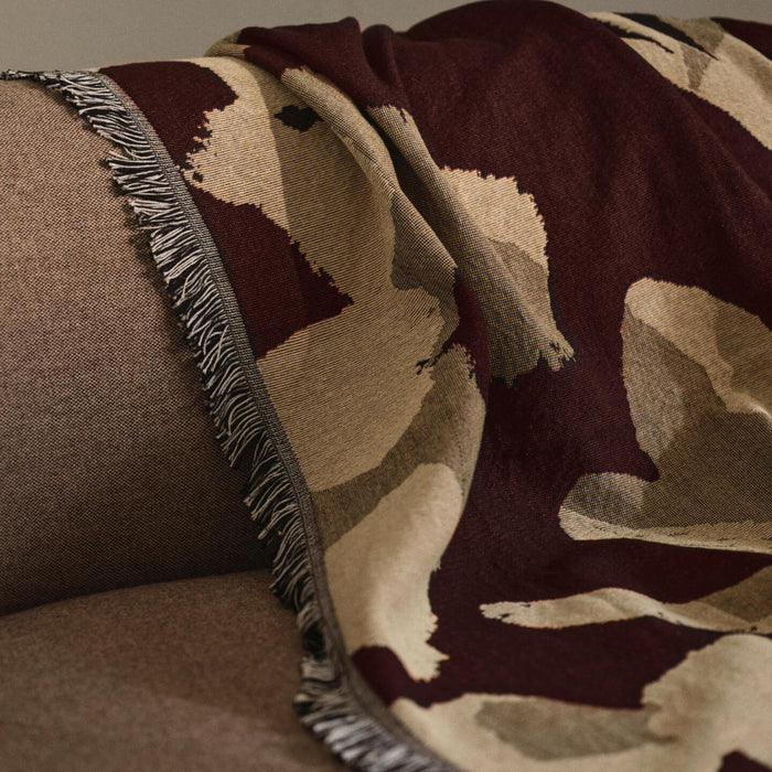 Ferm Living Cilla Tapestry Blanket - Dark Pecan - Batten Home