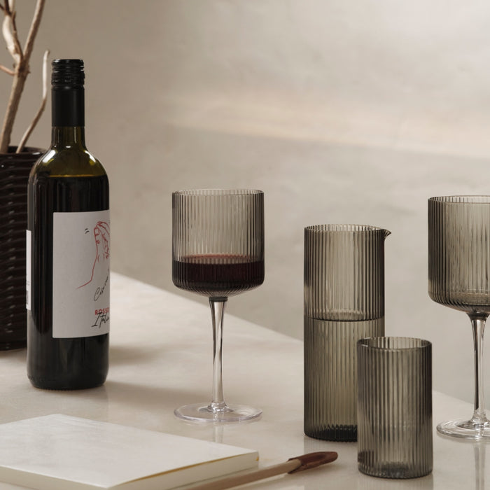 Ripple Verrines Glass Set Smoke Grey