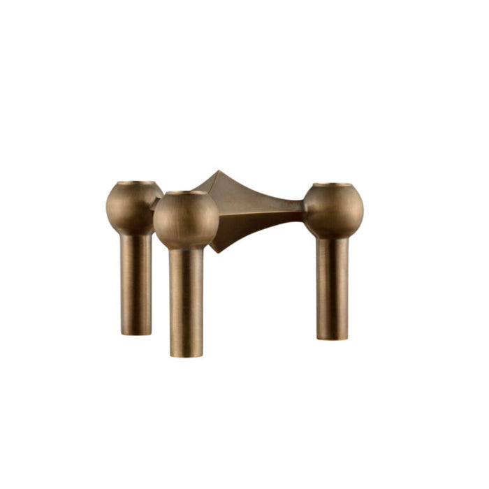 STOFF Nagel Candle Holder, Bronzed Brass