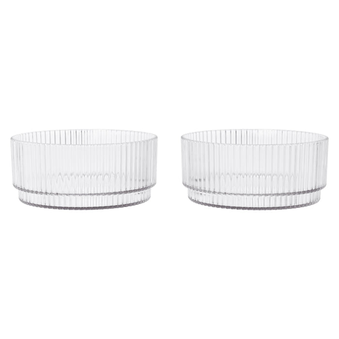 Ferm Living Ripple Kids Bowls - Set of 2 - Clear - Batten Home
