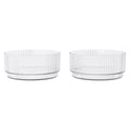Ferm Living Ripple Kids Bowls - Set of 2 - Clear - Batten Home