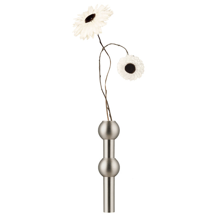 STOFF Nagel Vase, Brushed Chrome - Batten Home