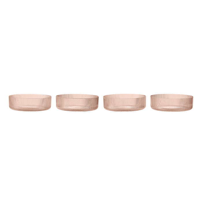 Ferm Living Ripple Serving Bowls Set - Blush - Batten Home