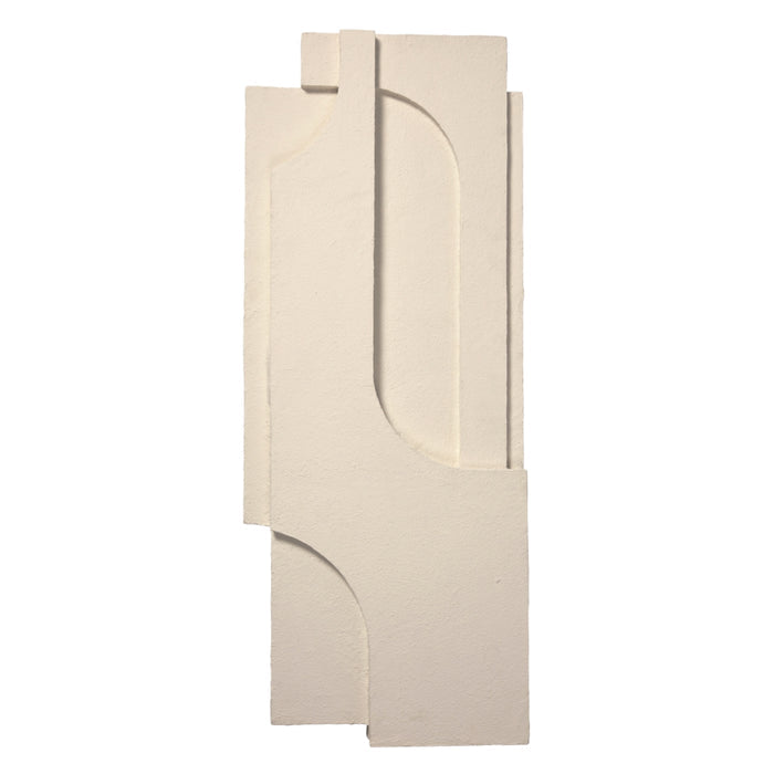 Kristina Dam Studio Serif Relief Wall Hanging Large, Off-White - Batten Home