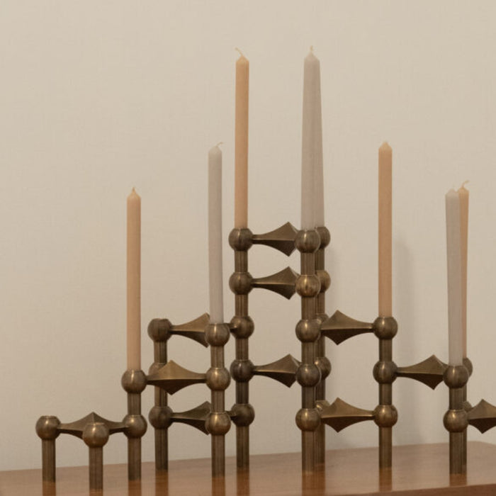 STOFF Nagel Candle, Beige, Set of 12 - Batten Home