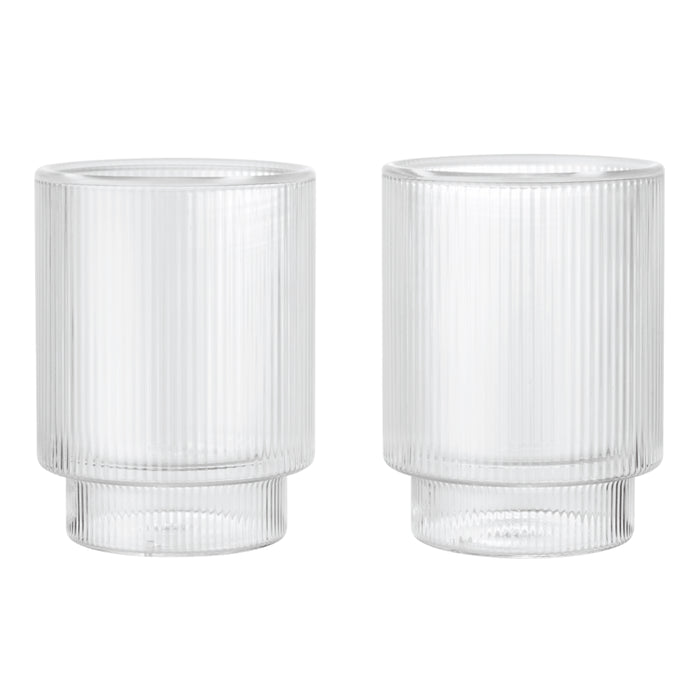 Ferm Living Ripple Thermal Glasses - Set of 2 - Clear - Batten Home