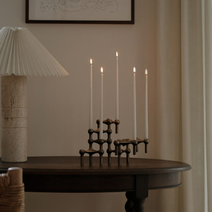 STOFF Nagel Candle Holder, Bronzed Brass