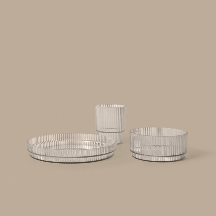Ferm Living Ripple Kids Dinner Set - Clear - Batten Home