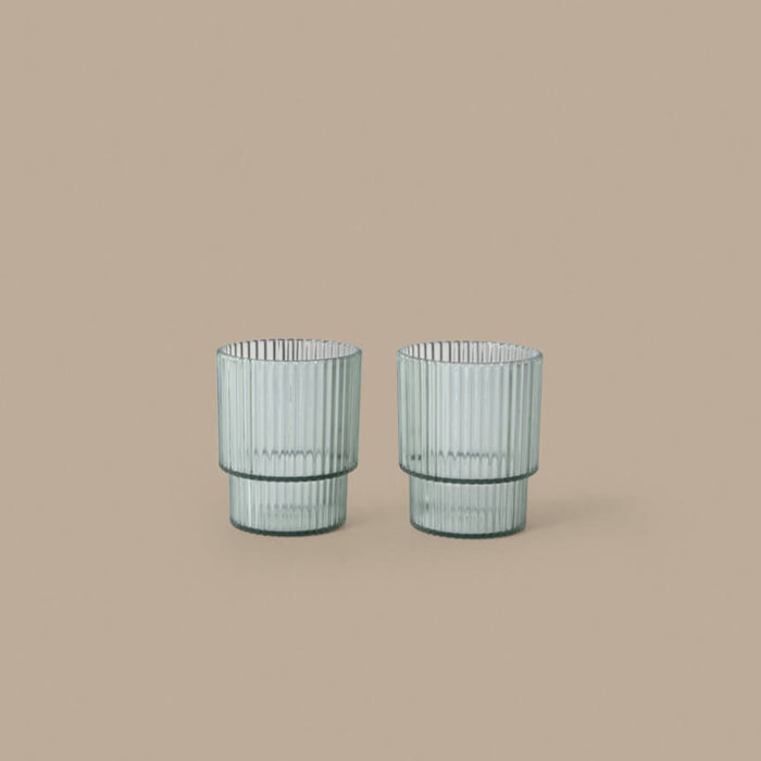 Ferm Living Ripple Kids Cups - Set of 2 - Tea Green - Batten Home