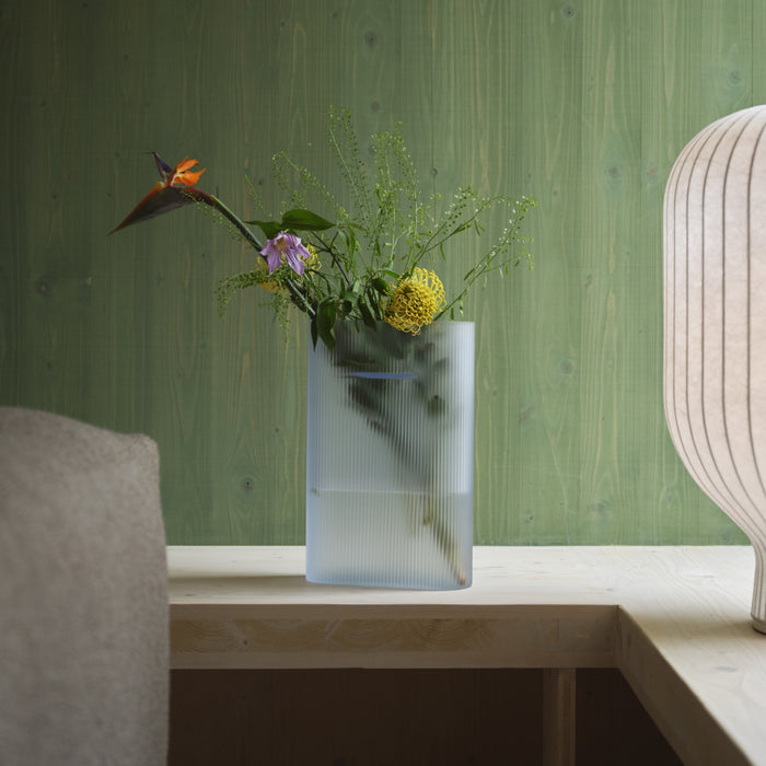 Ridge Vase Frosted Glass