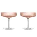 Ferm Living Ripple Champagne Glasses in Blush - Set of 2 - Batten Home