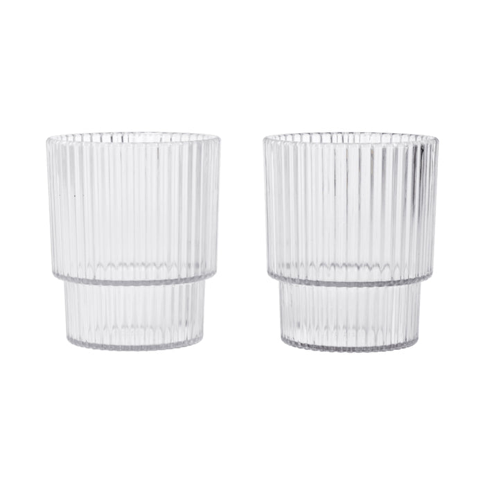 Ferm Living Ripple Kids Cups - Set of 2 - Clear - Batten Home