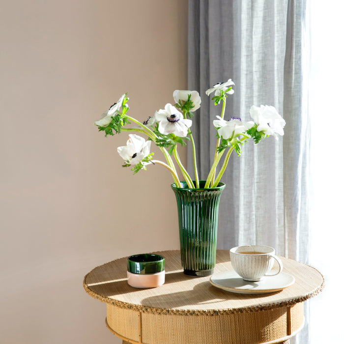 Daisy Glazed Vase