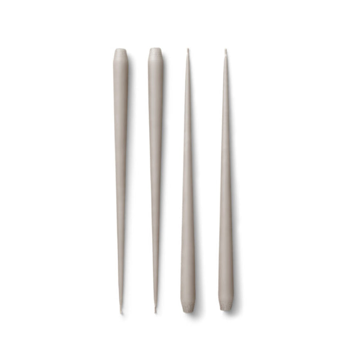 STOFF Nagel Large Taper Candle, Sand, Set of 4
