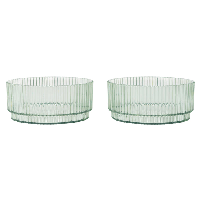 Ferm Living Ripple Kids Bowls - Set of 2 - Tea Green - Batten Home