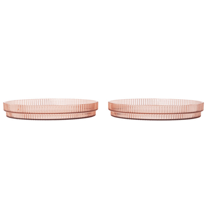 Ferm Living Ripple Kids Plates - Set of 2 - Blush - Batten Home