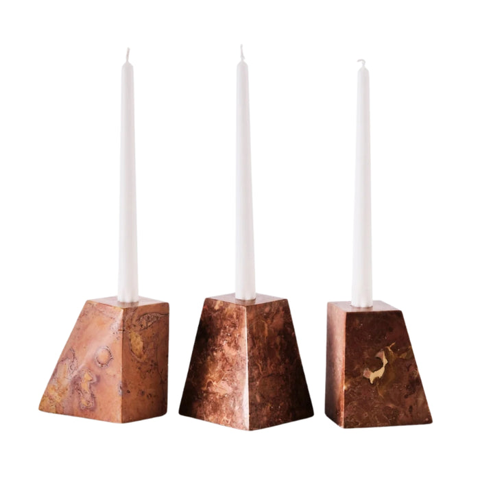 Pyramid Candle Holders - Set of 3 - Batten Home