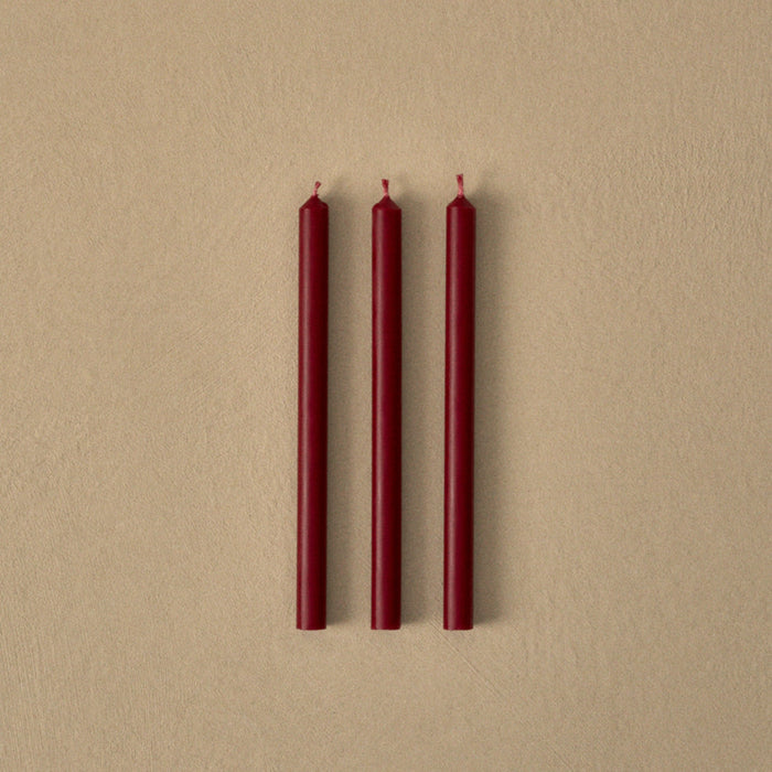 STOFF Nagel Candle, Bordeaux, Set of 12