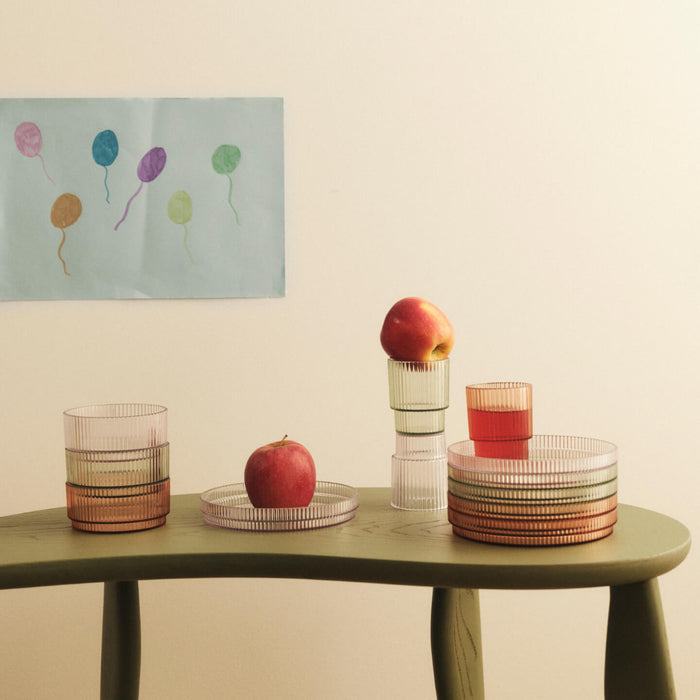 Ferm Living Ripple Kids Bowls - Set of 2 - Clear - Batten Home