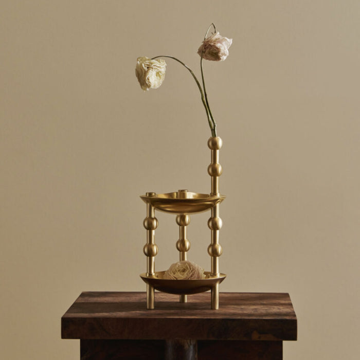 STOFF Nagel Vase, Brushed Brass - Batten Home