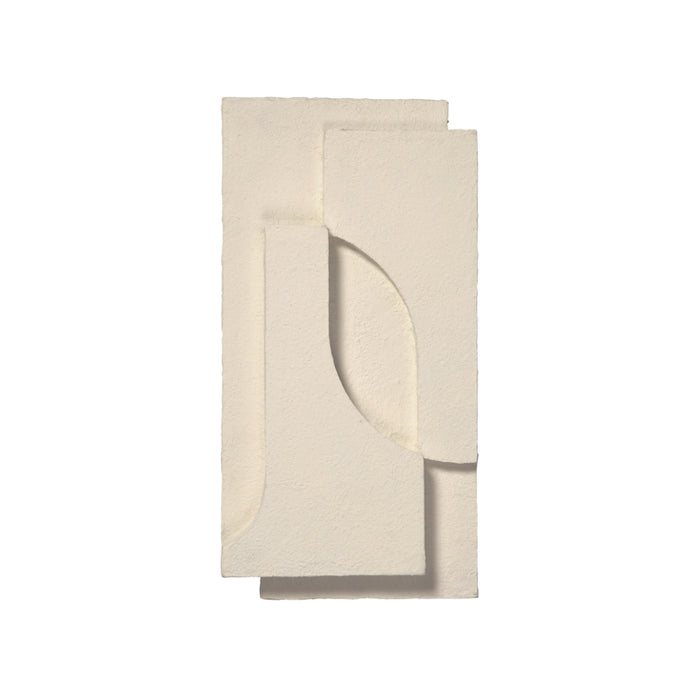 Kristina Dam Studio Serif Relief Wall Hanging Small, Off-White - Batten Home