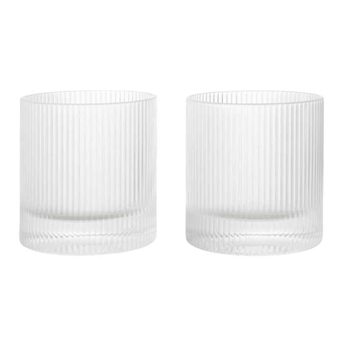 Ripple Tumbler Glasses - Set of 2 - Clear