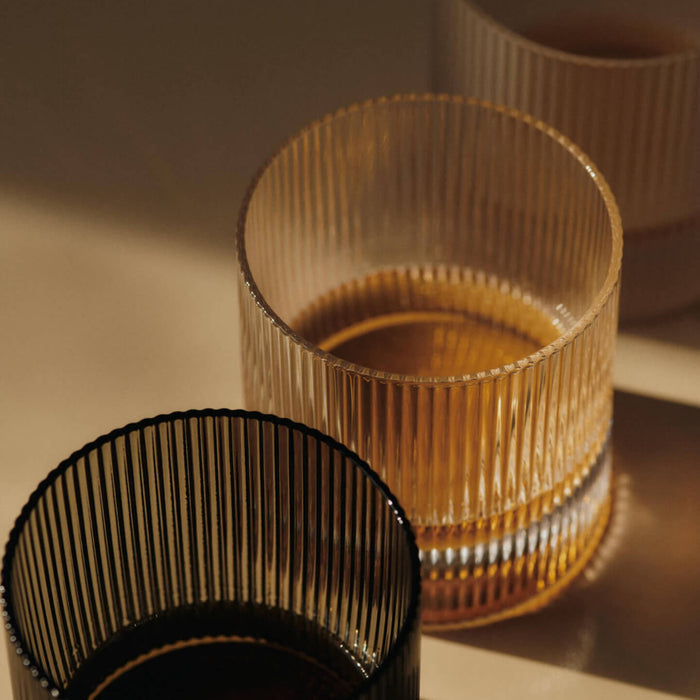 Ripple Tumbler Glasses - Set of 2 - Clear