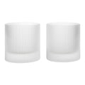 Ripple Tumbler Glasses - Set of 2 - Frosted