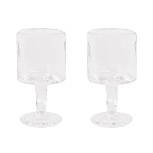 0405 Stem Glass 2 - Clear - Medium - Set of 2