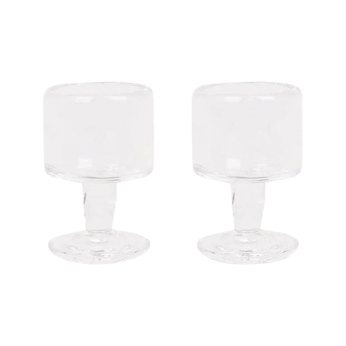 0405 Stem Glass 2 - Clear - Small - Set of 2
