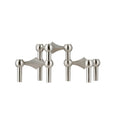 STOFF Nagel Candle Holder, Brushed Chrome, Set of 3