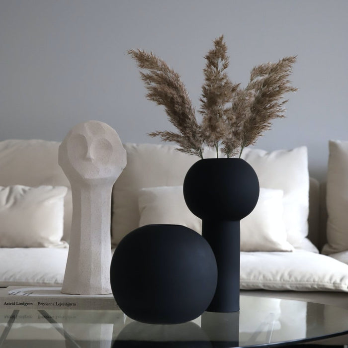 Ball Vase Black 20cm - Batten Home