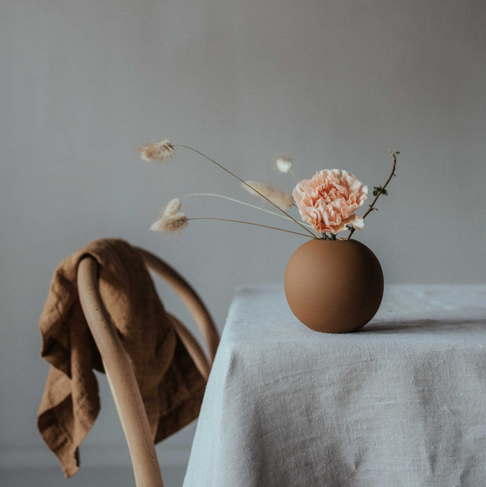 Ball Vase Coconut 10cm - Batten Home