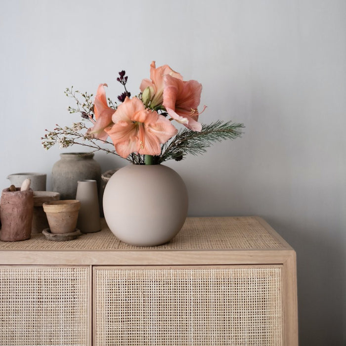 Ball Vase Sand 20cm - Batten Home