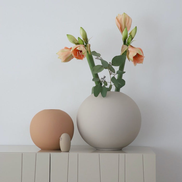 Ball Vase Sand 30cm - Batten Home