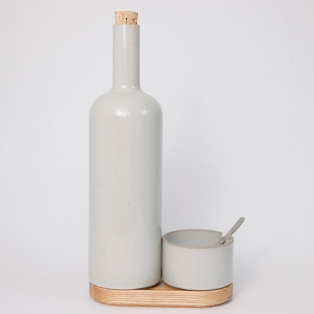 Hasami PorcelainBottle in Gloss Gray - Batten Home