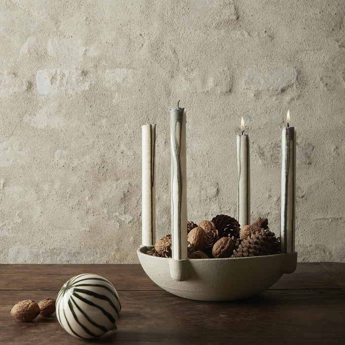 Bowl Candle Holder Ceramic Large - Batten Home