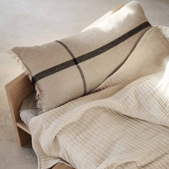 Ferm LivingCalm Cushion 38x88 - Camel / Black - Batten Home