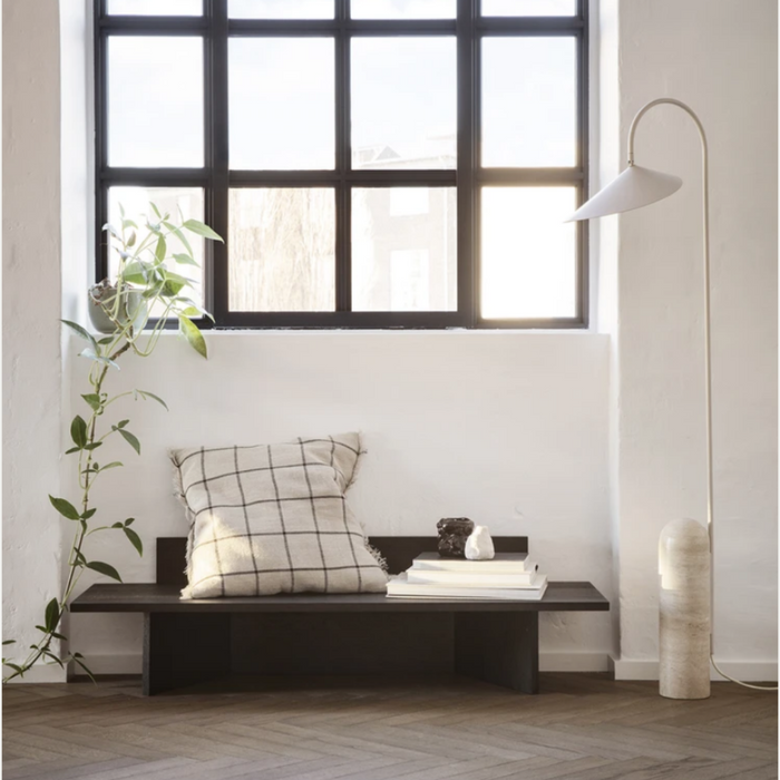 Ferm LivingCalm Cushion 48x48 - Camel / Black - Batten Home