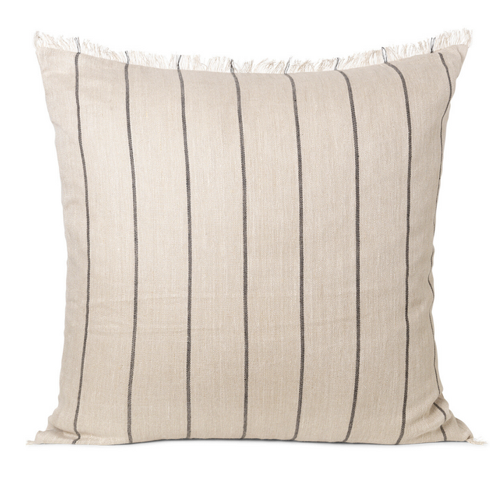 Ferm LivingCalm Cushion 78x78 - Camel / Black - Batten Home